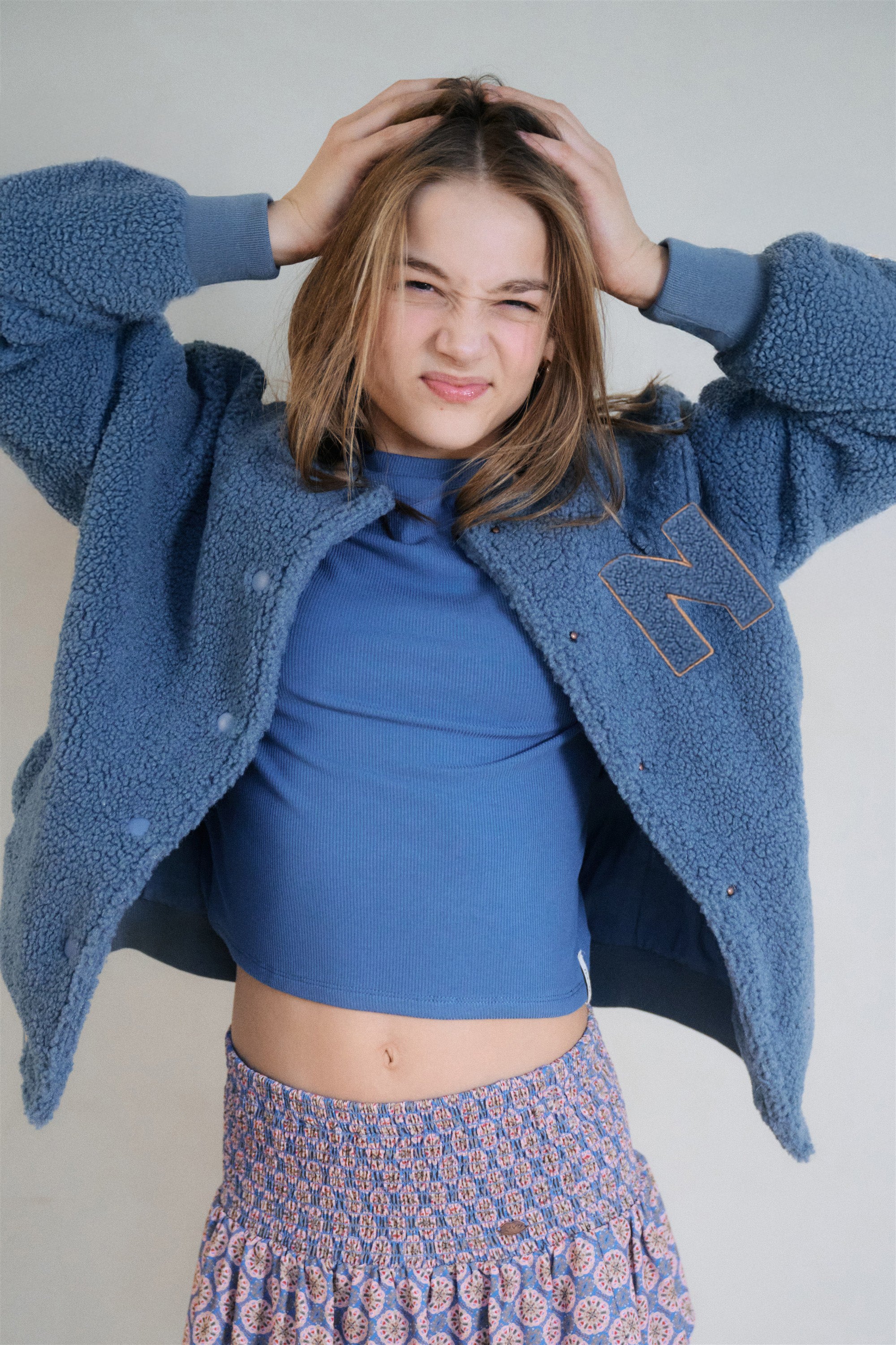 Darsy Teddy Varsity Jacket
