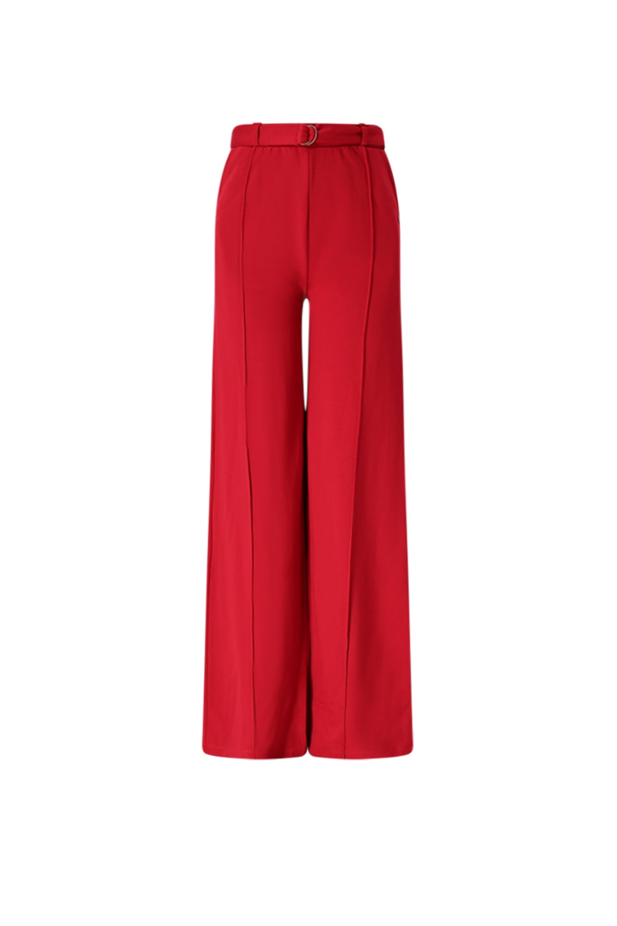 Salet Wide Leg Interlock Pants with belt