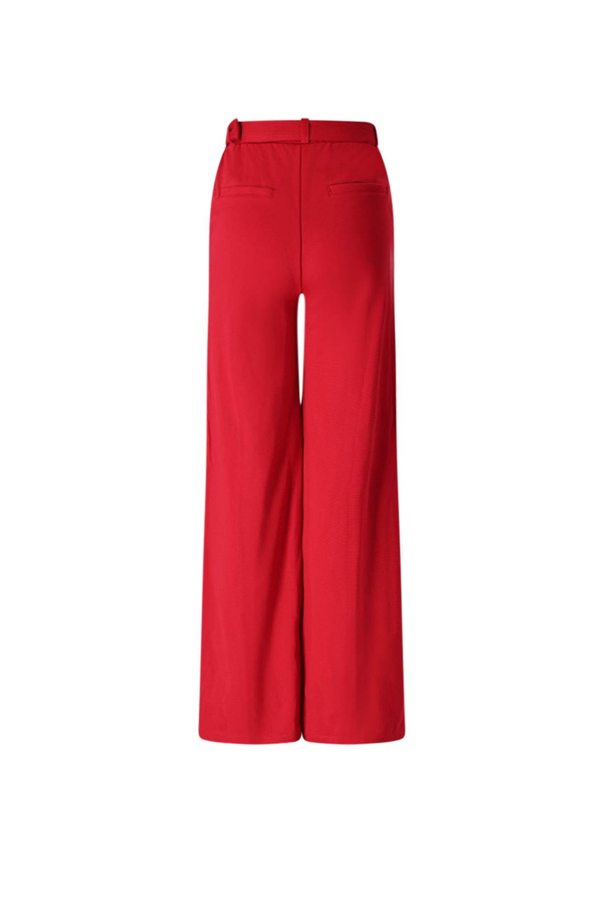Salet Wide Leg Interlock Pants with belt