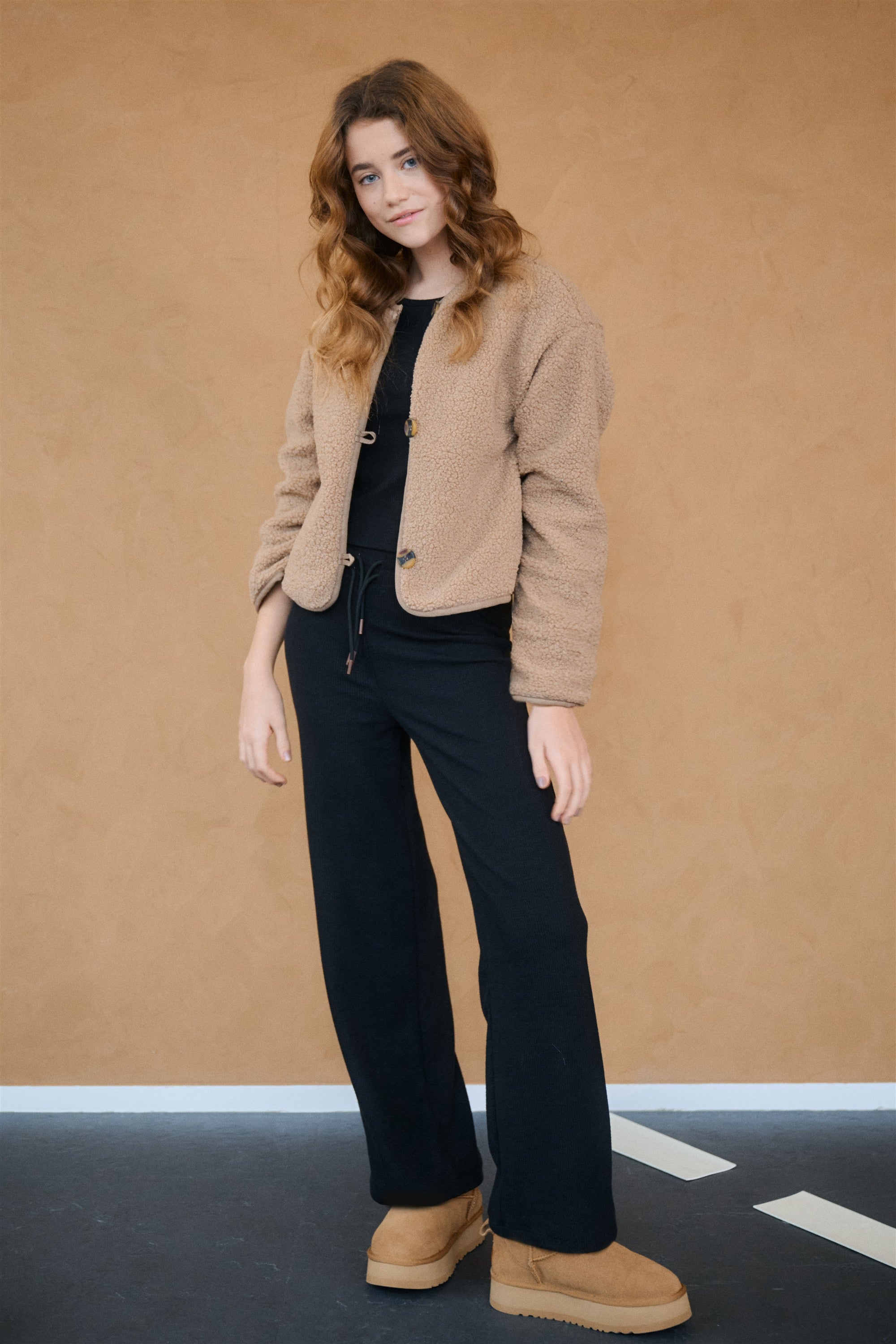 Sally Melange Rib Wide Leg Pants