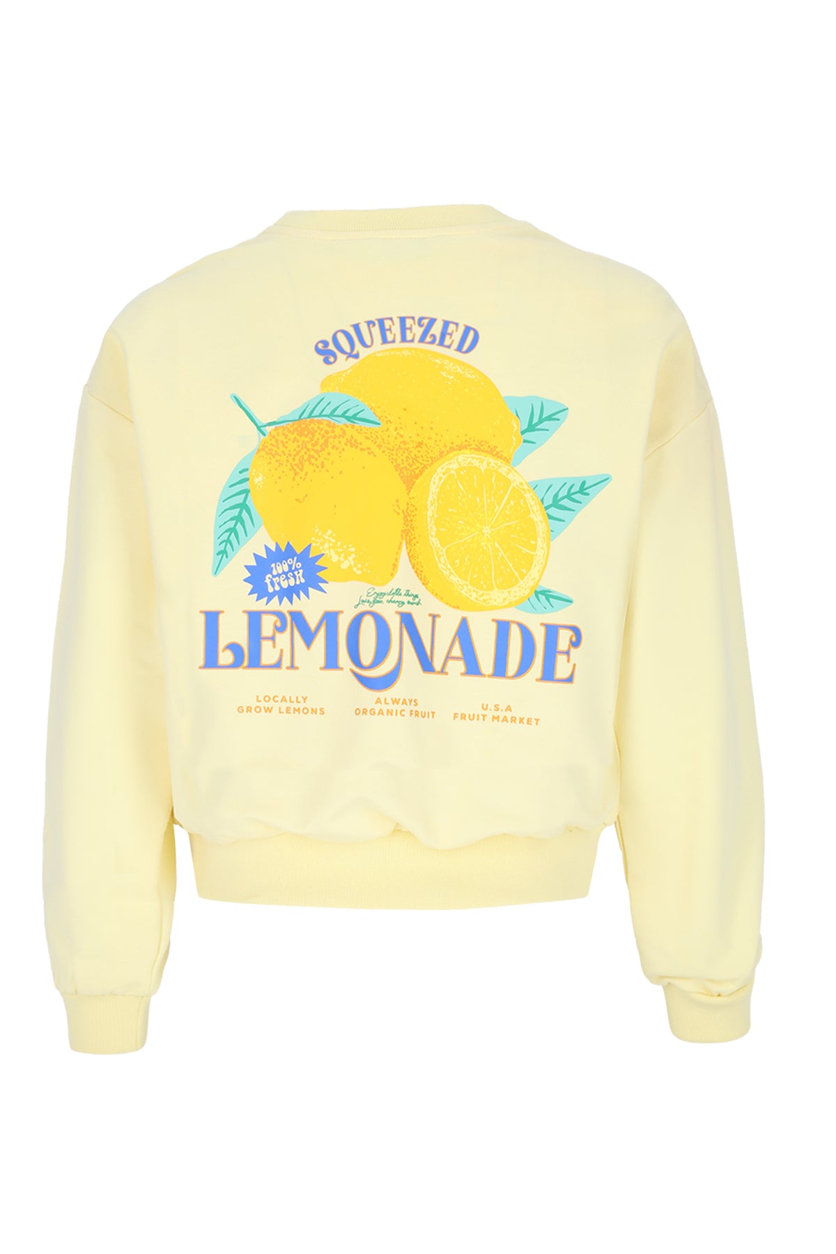 Kim Sweater with large Lemonade back print