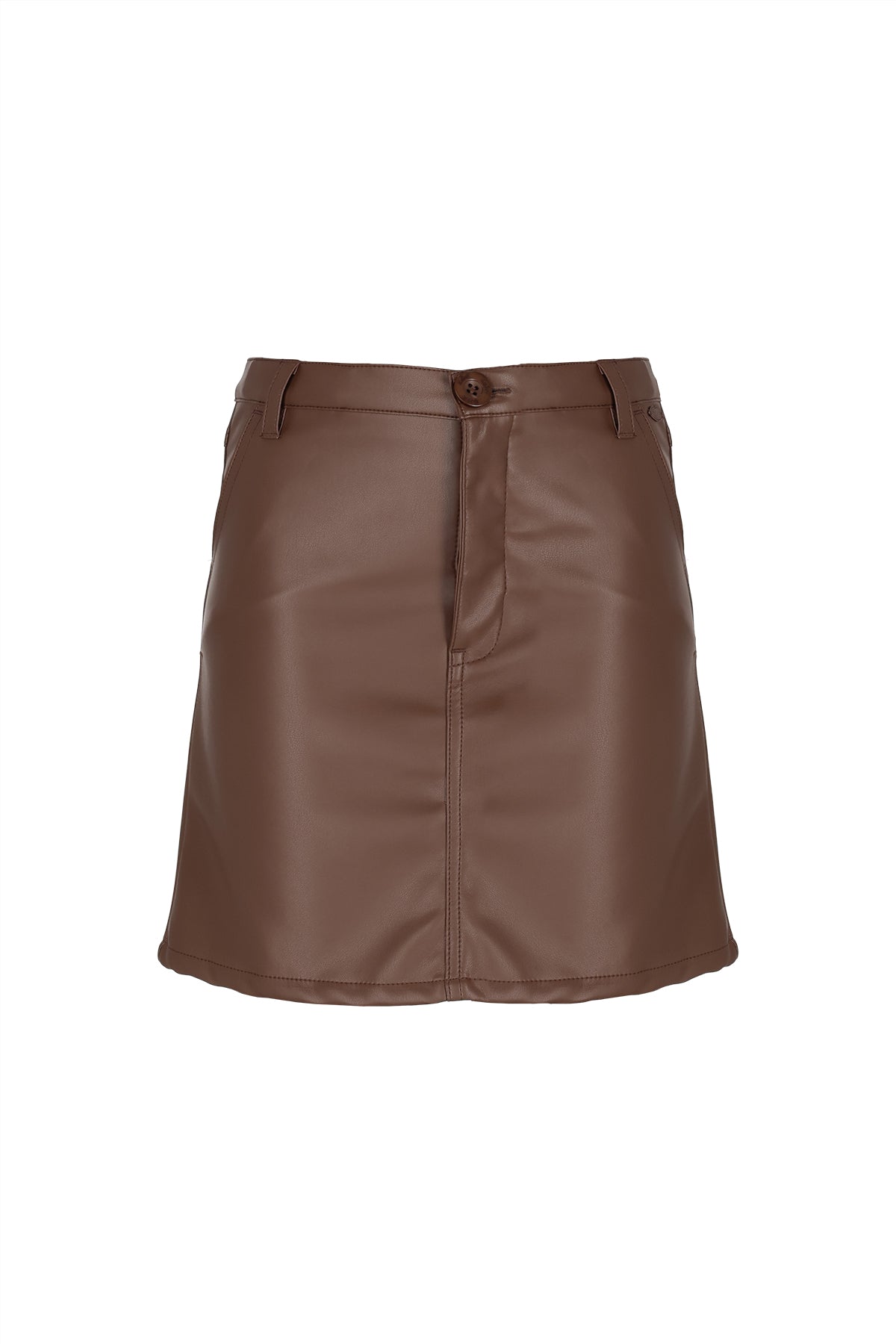 Nima Fake Leather Mini Skirt