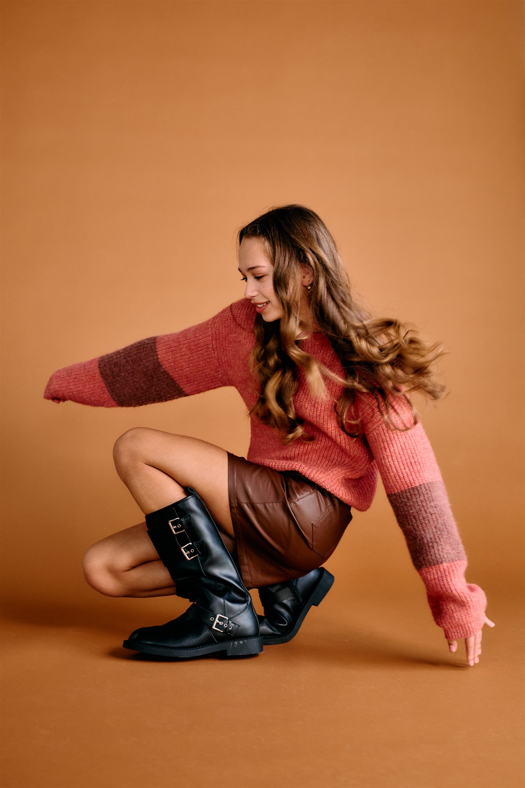 Nima Fake Leather Mini Skirt