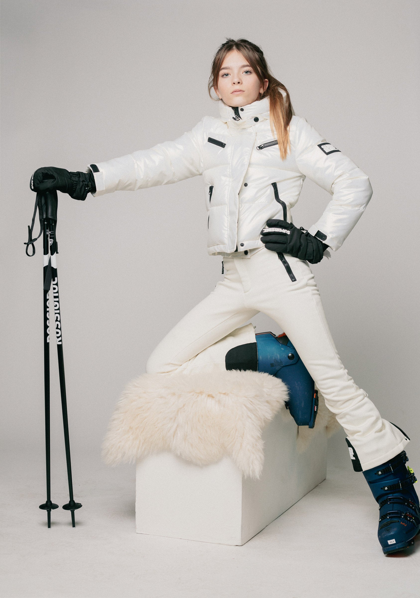 SPICY Girls Hooded Ski Jacket White