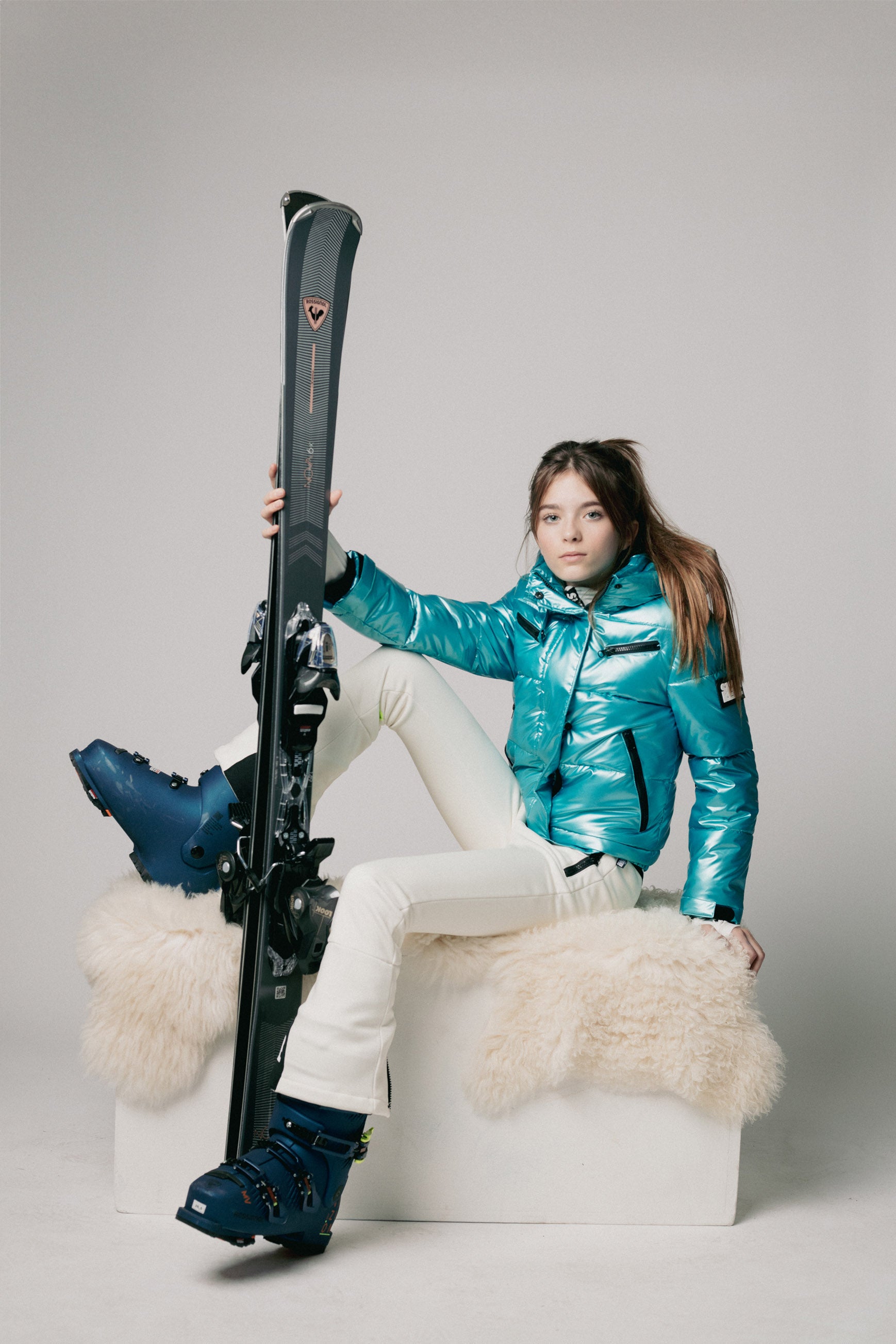 SPICY Girls Hooded Ski Jacket Blue