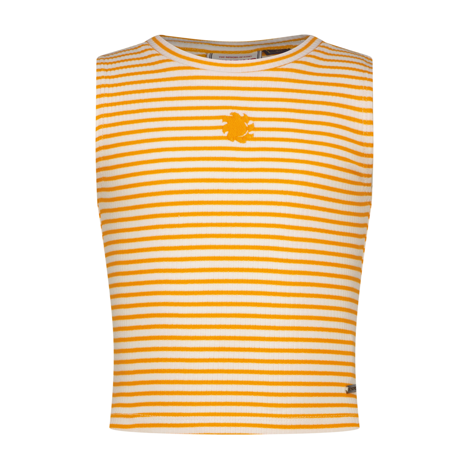 Icon-Crop stripe rib Top