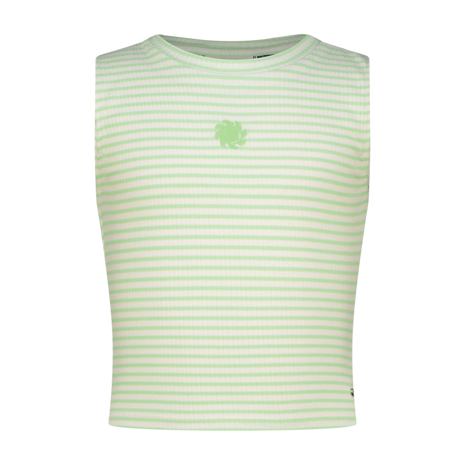 Icon-Crop stripe rib Top