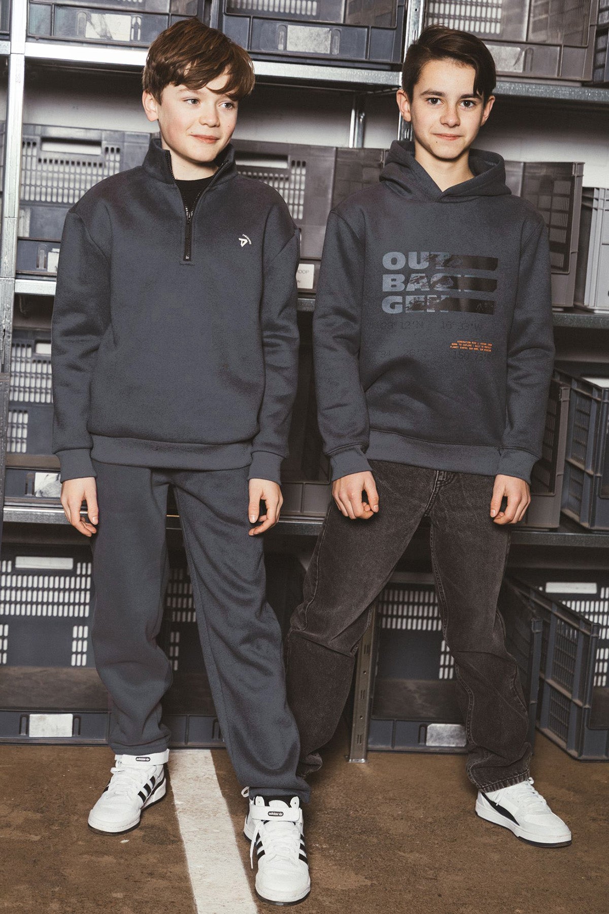 Sweat Half Zip Nout loose fit