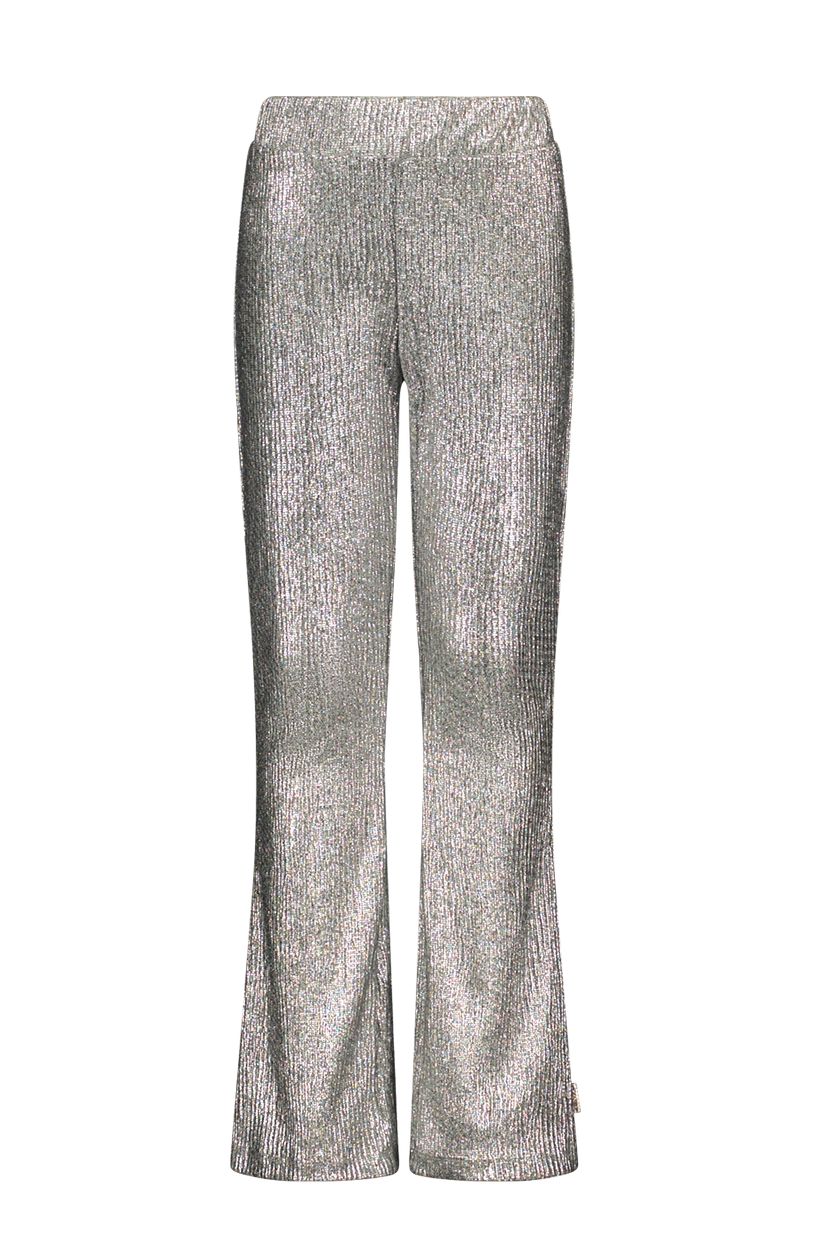 metallic B.Nosy flared pants, lange broek,zilver, meisjes kleding