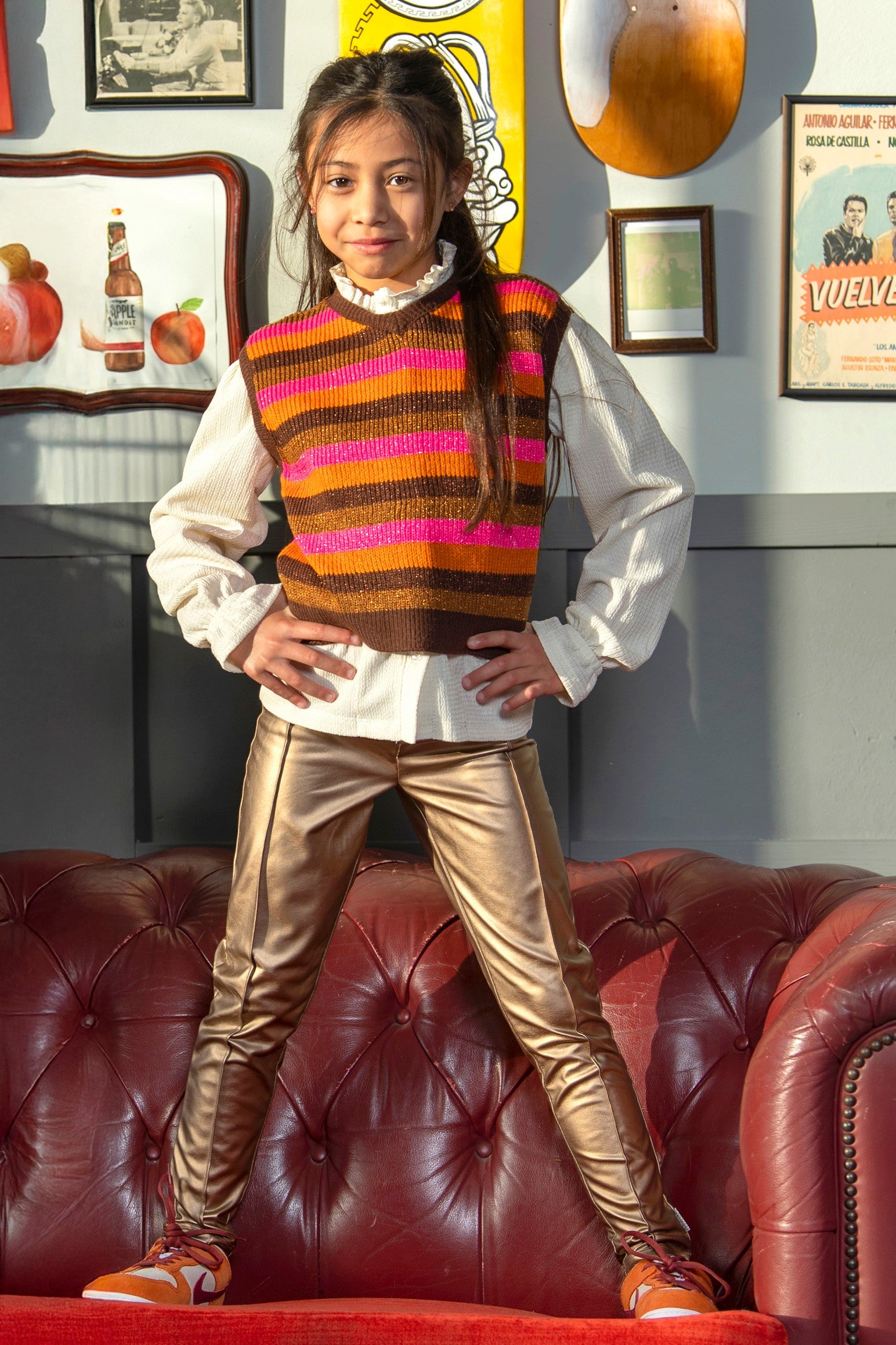 Luna B.Nosy girls fake leather legging