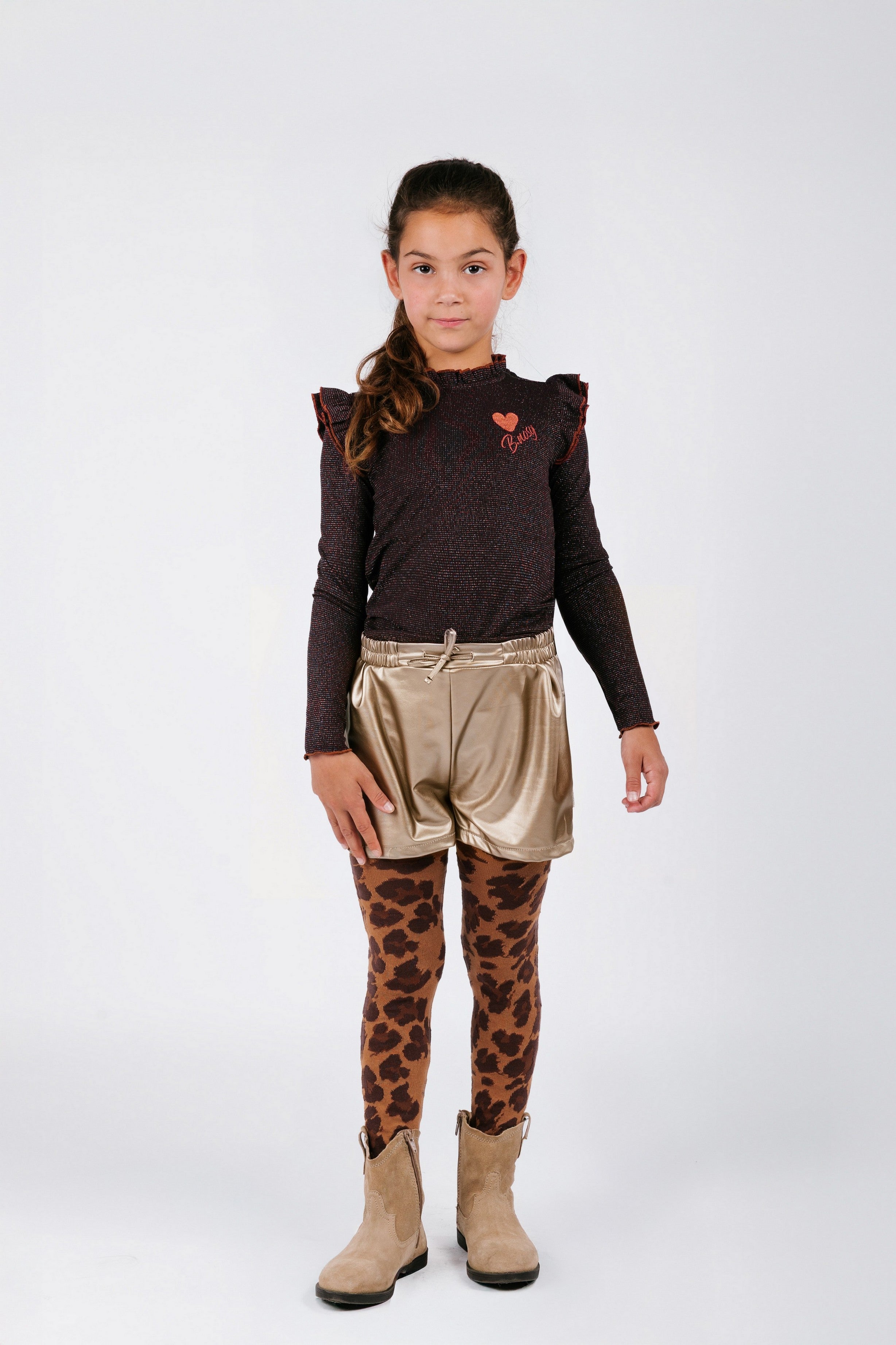 Pam B.Nosy girls fake leather shorts