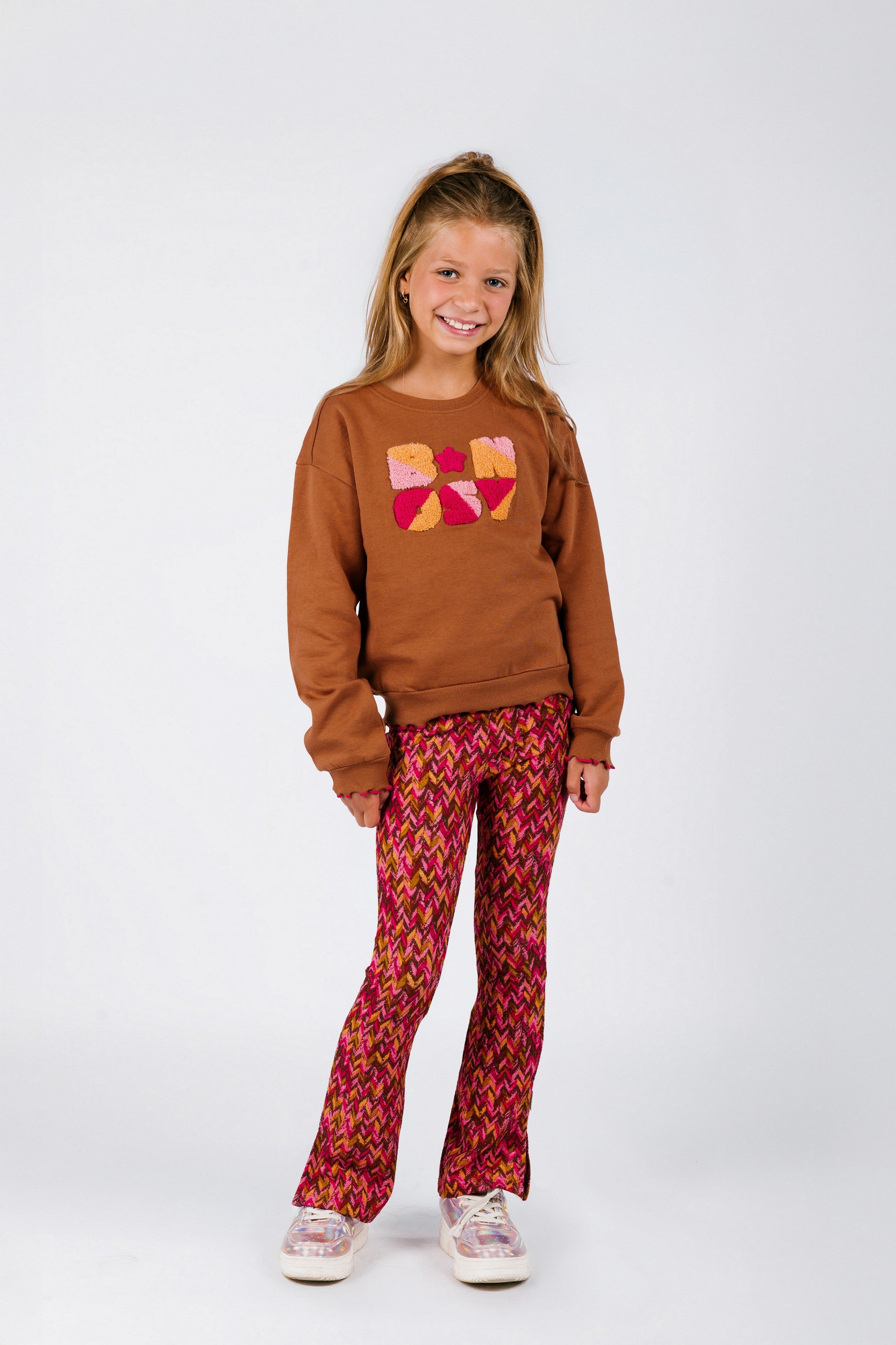 Pepper B.Nosy girls printed flared pants