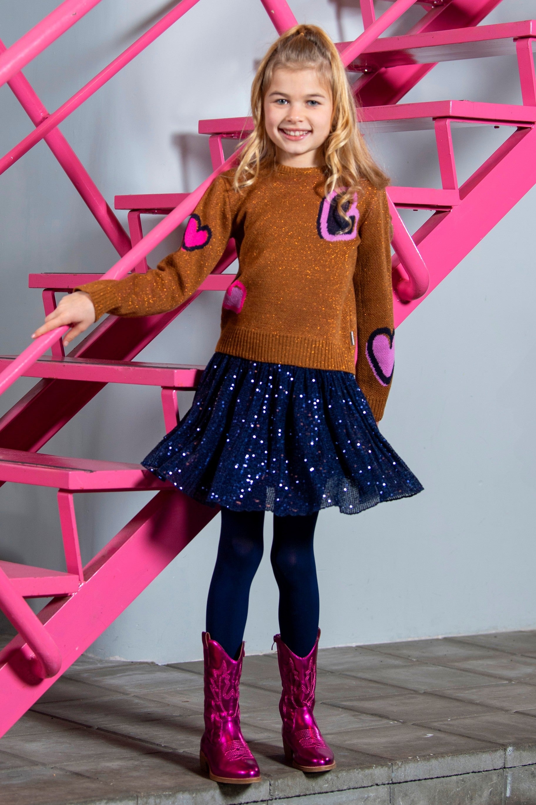 River B.Nosy girls sequince mesh skirt