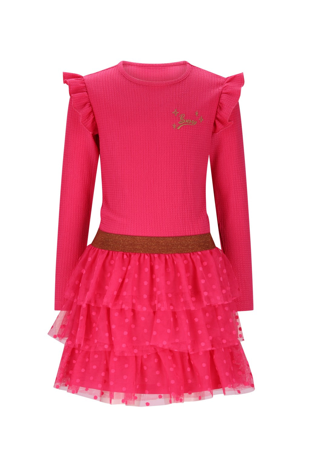 Dora B.Nosy girls dress with multi layer mesh skirt