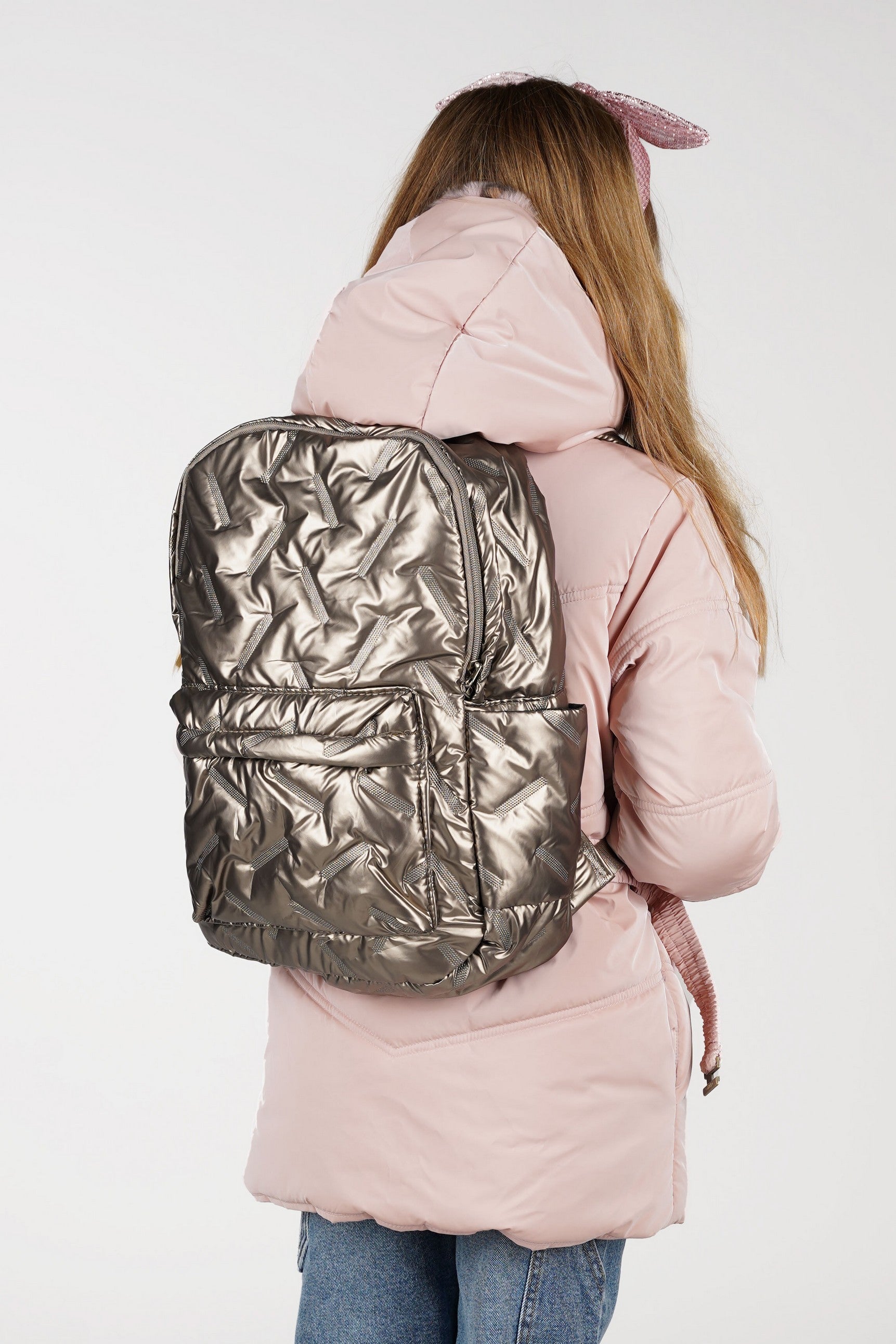 B.Nosy metallic Backpack