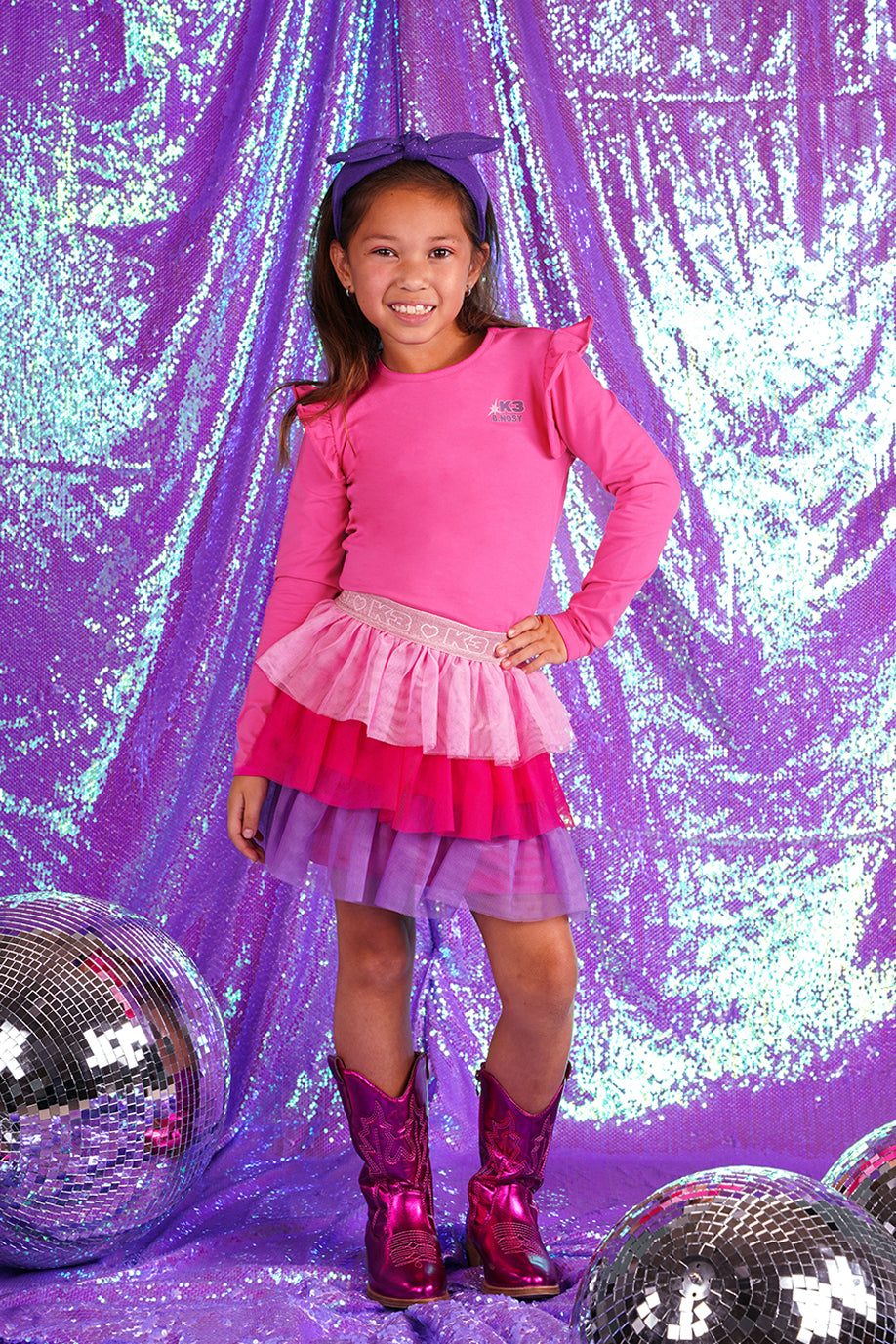 K3 B.Nosy girls dress 3-layer mesh skirt