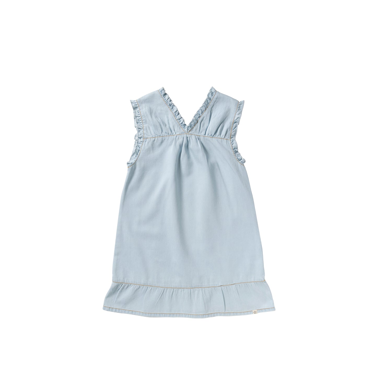 Chambray Ruffle Jurk