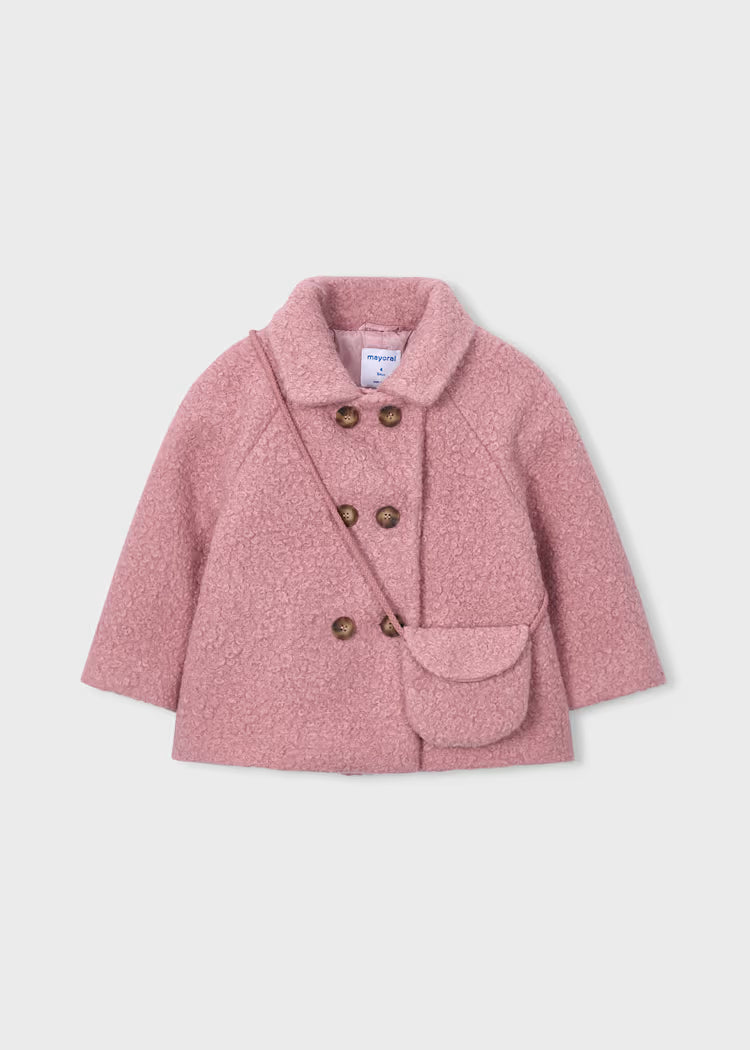 Boucle coat purse