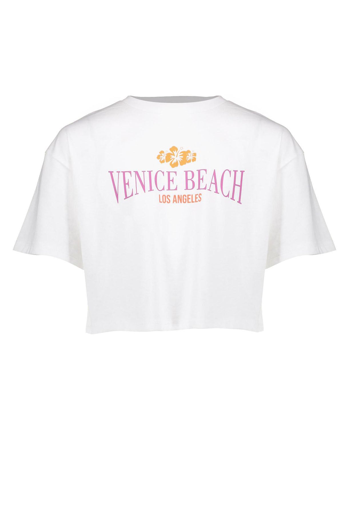 T-shirt cropped venice beach white